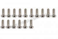 P554729 - SET OF 16 STAINLESS STEEL SCREWS FOR SEAT BACK TILT MECHANISM for Porsche 356B T5 • 1961 • 1600 super 90 (616 / 7 t5) • Coupe b t5 • Manual gearbox, 4 speed