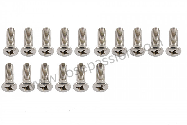 P554729 - SET OF 16 STAINLESS STEEL SCREWS FOR SEAT BACK TILT MECHANISM for Porsche 356C • 1964 • 1600 c (616 / 15) • Cabrio c • Manual gearbox, 4 speed
