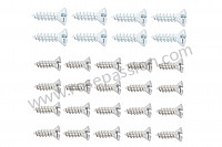 P555862 - KIT DE PARAFUSARIA DE CALHA DE JUNTA DE PORTA para Porsche 356 pré-a • 1954 • 1300 a (506 / 1) • Cabrio pré a • Caixa manual 4 velocidades