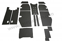 P554580 - SOUNDPROOFING KIT FOR PASSENGER COMPARTMENT FLOOR ONLY 356A + 5-SPEED BOX for Porsche 356B T5 • 1960 • 1600 super 90 (616 / 7 t5) • Cabrio b t5 • Manual gearbox, 4 speed
