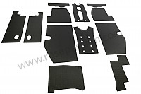 P554581 - SOUNDPROOFING KIT FOR PASSENGER COMPARTMENT FLOOR ONLY 356 6-SPEED BOX + C for Porsche 356B T6 • 1963 • 2000 carrera gs (587 / 1) • Cabrio b t6 • Manual gearbox, 4 speed