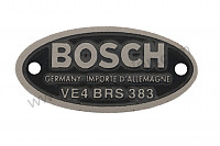 P554563 - PLACA SOBRE ENCENDEDOR 356 TIPO PRS 383 para Porsche 356B T6 • 1961 • 1600 s (616 / 12 t6) • Roadster b t6 • Caja manual de 4 velocidades
