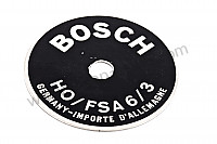 P129320 - Placa de buzina 6 / 3 grande direita para Porsche 356 pré-a • 1954 • 1500 s (528) • Coupe pré a • Caixa manual 4 velocidades