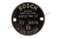 P554567 - PLACA DE BOCINA 12V 345HZ para Porsche 356 pré-a • 1952 • 1500 (546) • Coupe pré a • Caja manual de 4 velocidades