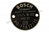 P554565 - PLACA DE BUZINA 12/15 para Porsche 356C • 1965 • 1600 sc (616 / 16) • Coupe karmann c • Caixa manual 4 velocidades