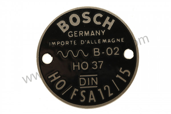 P554565 - PLACA DE BUZINA 12/15 para Porsche 356a • 1958 • 1600 s (616 / 2 t2) • Cabrio a t2 • Caixa manual 4 velocidades