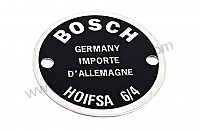 P129323 - Placa de bocina 6 / 4 pequeña izquierda para Porsche 356a • 1956 • 1600 (616 / 1) • Coupe a t1 • Caja manual de 4 velocidades