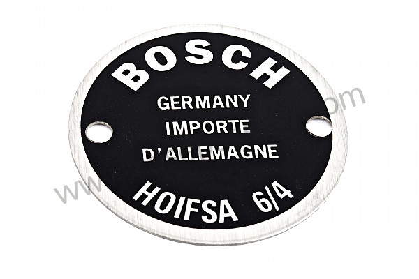 P129323 - Placa de bocina 6 / 4 pequeña izquierda para Porsche 356a • 1956 • 1600 (616 / 1) • Coupe a t1 • Caja manual de 4 velocidades