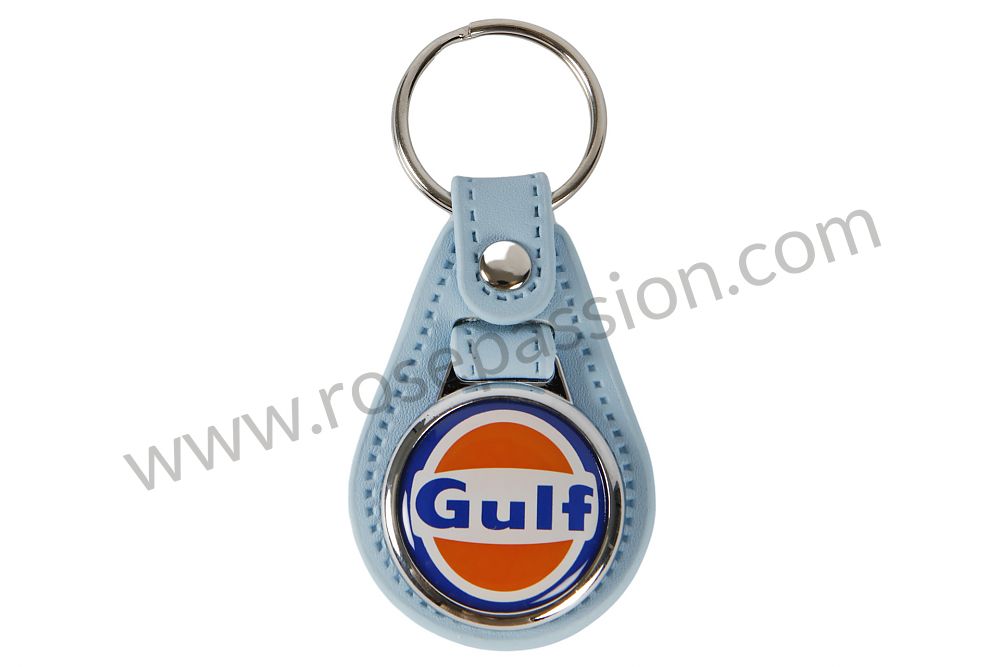 Porte-clés Gulf écusson cuir bleu Gulf 