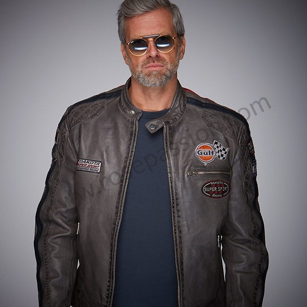 Gulf leather cheap jacket