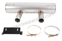 P1003884 - STAINLESS STEEL SPORTS SILENCER for Porsche 914 • 1970 • 914 / 6 • Manual gearbox, 5 speed
