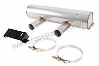 P1003884 - STAINLESS STEEL SPORTS SILENCER for Porsche 914 • 1971 • 914 / 6 • Automatic gearbox