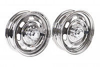 P1008328 - RUDGE TYPE WHEEL KIT WITH CENTRAL NUT (FOUR 15 X 4.5 WHEELS + ADAPTERS) for Porsche 356a • 1958 • 1500 carrera gt (692 / 0) • Speedster a t2 • Manual gearbox, 4 speed
