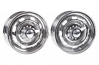 P1008328 - RUDGE TYPE WHEEL KIT WITH CENTRAL NUT (FOUR 15 X 4.5 WHEELS + ADAPTERS) for Porsche 356B T5 • 1961 • 1600 (616 / 1 t5) • Karmann hardtop coupe b t5 • Manual gearbox, 4 speed