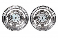 P1008328 - RUDGE TYPE WHEEL KIT WITH CENTRAL NUT (FOUR 15 X 4.5 WHEELS + ADAPTERS) for Porsche 356a • 1957 • 1600 s (616 / 2) • Coupe a t1 • Manual gearbox, 4 speed