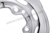 P1017956 - SILVER SLIDING WHEEL RIM for Porsche 356a • 1958 • 1500 carrera gt (692 / 1) • Coupe a t2 • Manual gearbox, 4 speed
