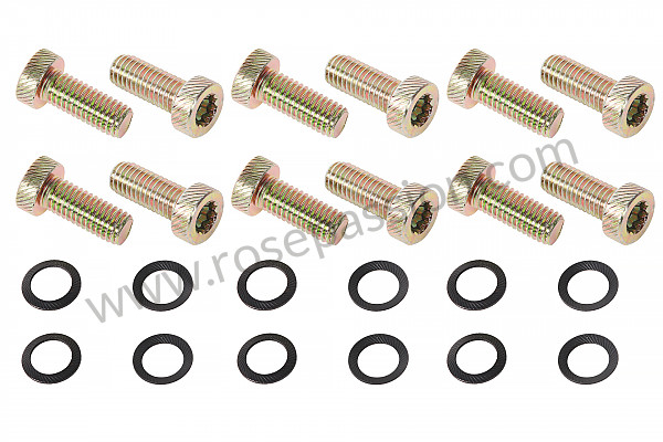 P1017957 - THREADED FASTENING KIT FOR DOOR HINGE 911 65-68 EXACT REPRODUCTION for Porsche 911 Classic • 1968 • 2.0t • Coupe • Manual gearbox, 4 speed