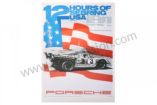 P1020079 - POSTER 12 HEURES DE SEBRING 1971 pour Porsche 