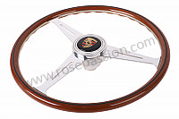 P1024493 - CLASSIC WOOD STEERING WHEEL FOR 356A FLAT SPOKES for Porsche 356a • 1958 • 1600 s (616 / 2 t2) • Cabrio a t2 • Manual gearbox, 4 speed