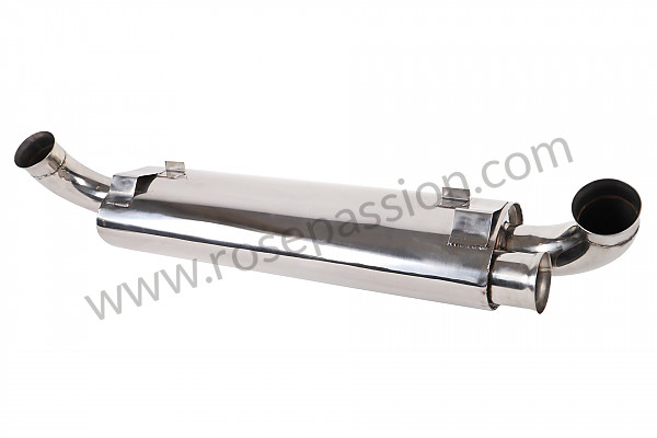 P1024497 - TRANSVERSAL SILENCER 964 STAINLESS STEEL DOUBLE OUTPUTS (DELIVERED WITH OUTPUTS) / LOOK 964 for Porsche 964 / 911 Carrera 2/4 • 1991 • 964 carrera 4 • Targa • Manual gearbox, 5 speed