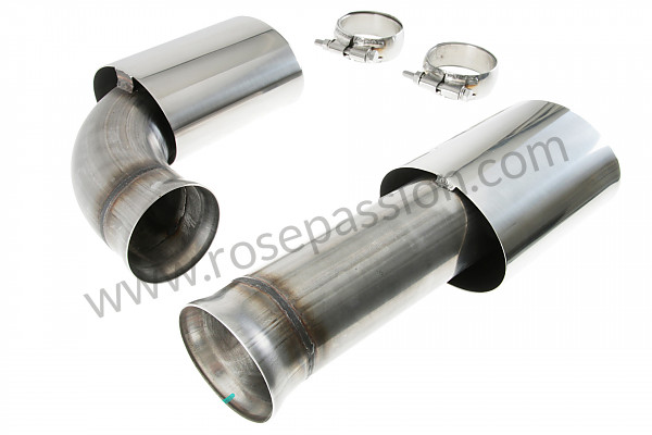 P1024497 - TRANSVERSAL SILENCER 964 STAINLESS STEEL DOUBLE OUTPUTS (DELIVERED WITH OUTPUTS) / LOOK 964 for Porsche 964 / 911 Carrera 2/4 • 1994 • 964 carrera 2 • Cabrio • Manual gearbox, 5 speed