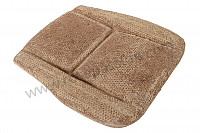 P1024509 - FRONT SEAT CUSHION 356 IN NATURAL FIBER for Porsche 356B T6 • 1961 • 1600 super 90 (616 / 7 t6) • Roadster b t6 • Manual gearbox, 4 speed