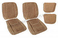 P1024512 - SEAT TRIM KIT 356 ABC FRONT AND REAR IN NATURAL FIBER for Porsche 356B T5 • 1960 • 1600 super 90 (616 / 7 t5) • Roadster b t5 • Manual gearbox, 4 speed