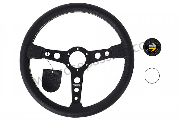 P1024513 - VOLANTE MOMO PROTOTIPO A TRE RAZZE IN PELLE NERA per Porsche Boxster / 987-2 • 2012 • Boxster s 3.4 black edition • Cabrio • Cambio manuale 6 marce