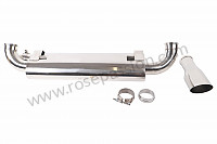 P1027515 - TRANSVERSE SILENCER 964 STAINLESS STEEL DELIVERED WITH 1 OUTLET for Porsche 964 / 911 Carrera 2/4 • 1992 • 964 carrera 2 • Targa • Automatic gearbox