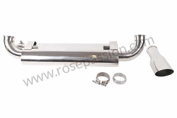 P1027515 - TRANSVERSE SILENCER 964 STAINLESS STEEL DELIVERED WITH 1 OUTLET for Porsche 