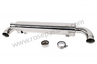 P1027515 - TRANSVERSE SILENCER 964 STAINLESS STEEL DELIVERED WITH 1 OUTLET for Porsche 964 / 911 Carrera 2/4 • 1991 • 964 carrera 2 • Cabrio • Automatic gearbox