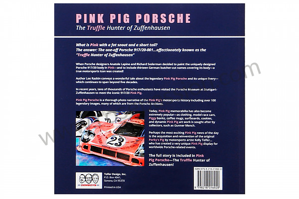 P1031543 - BOEK PINK PIG PORSCHE ONDERTEKEND DOOR DE AUTEUR - LIMITED EDITION voor Porsche 924 • 1986 • 924s 2.5 • Coupe • Automatische versnellingsbak
