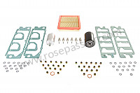 P103255 - Service kit containing (the 3 filters + drain plug seal + spark plugs + rocker cover gaskets with fastenings) for Porsche 