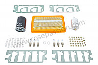 P103256 - Service kit containing (the 3 filters + drain plug seal + spark plugs + rocker cover gaskets with fastenings) for Porsche 911 Turbo / 911T / GT2 / 965 • 1989 • 3.3 turbo • Coupe • Manual gearbox, 5 speed