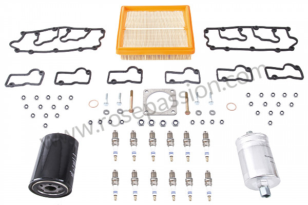 P103257 - Service kit containing (the 3 filters + drain plug seal + spark plugs + rocker cover gaskets with fastenings) for Porsche 964 / 911 Carrera 2/4 • 1994 • 964 carrera 2 • Speedster • Manual gearbox, 5 speed