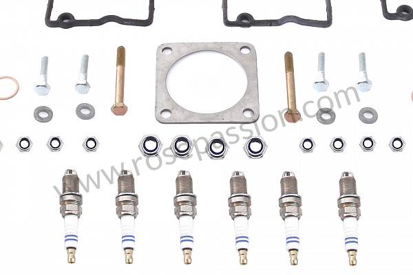 P103257 - Service kit containing (the 3 filters + drain plug seal + spark plugs + rocker cover gaskets with fastenings) for Porsche 964 / 911 Carrera 2/4 • 1994 • 964 carrera 2 • Targa • Manual gearbox, 5 speed
