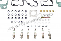 P103259 - Kit de revisão contendo (os 3 filtros + junta de drenagem + vela + juntas da tampa balancim com parafusos) para Porsche 