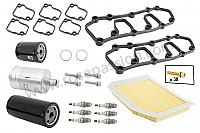 P103261 - Service kit containing (the 3 filters + drain plug seal + spark plugs + rocker cover gaskets with fastenings) for Porsche 993 Turbo • 1998 • 993 turbo • Coupe • Manual gearbox, 6 speed
