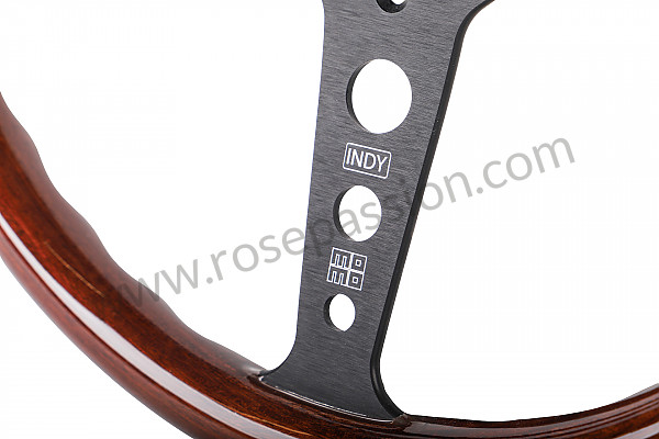 P1033499 - INDY BLACK / WOOD STEERING WHEEL for Porsche 914 • 1975 • 914 / 4 1.8 injection • Manual gearbox, 5 speed