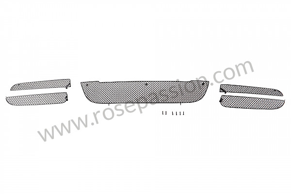 P1035149 - FRONT BUMPER GRILLES for Porsche 997-1 / 911 Carrera • 2007 • 997 c4 • Coupe • Manual gearbox, 6 speed