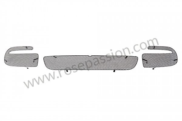 P1035150 - FRONT BUMPER GRILLES for Porsche 997 Turbo / 997T2 / 911 Turbo / GT2 RS • 2010 • 997 turbo • Cabrio • Manual gearbox, 6 speed