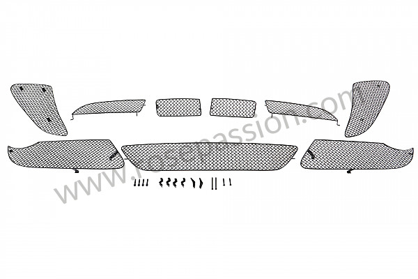 P1035159 - GRADES DO PÁRA-CHOQUE DIANTEIRO para Porsche Cayman / 987C2 • 2012 • Cayman s 3.4 • Caixa manual 6 velocidades
