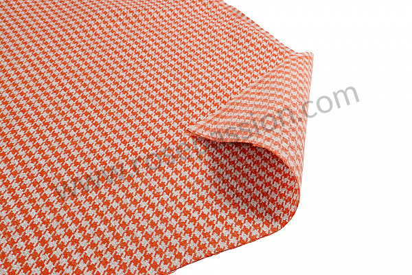 P1038398 - SEAT FABRIC PER METER ORANGE AND WHITE HOUNDSTOOTH for Porsche 356B T5 • 1960 • 1600 super 90 (616 / 7 t5) • Karmann hardtop coupe b t5 • Manual gearbox, 4 speed