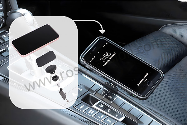 P1038866 - MAGNETIC PHONE HOLDER ON CENTER CONSOLE for Porsche 991 • 2012 • 991 c2 • Cabrio • Manual gearbox, 7 speed