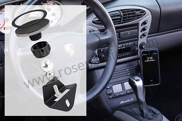 P1038867 - MAGNETIC PHONE HOLDER ON CENTER CONSOLE for Porsche 996 Turbo / 996T / 911 Turbo / GT2 • 2004 • 996 turbo gt2 • Coupe • Manual gearbox, 6 speed