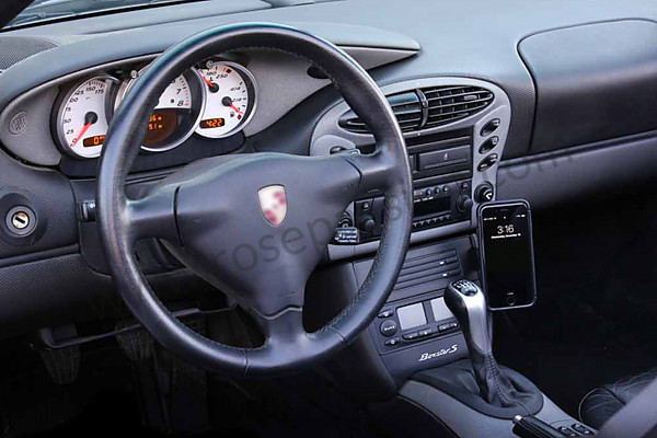 P1038867 - MAGNETIC PHONE HOLDER ON CENTER CONSOLE for Porsche 996 Turbo / 996T / 911 Turbo / GT2 • 2004 • 996 turbo • Cabrio • Manual gearbox, 6 speed