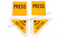 P1039358 - SEAT BELT DECAL SET FOR 911 1972-1973 AND 914 1972-1976 for Porsche 914 • 1971 • 914 / 4 1.7 • Manual gearbox, 5 speed