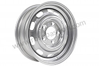 P1039487 - 15 X 5.5 INCHES DISC BRAKE STEEL RIM SILVER PAINTED FINISH, 42 MM OFFSET. MADE IN THE USA WITH FACTORY TOOLS. FOR 356C 911 912 for Porsche 356C • 1963 • 1600 sc (616 / 16) • Cabrio c • Manual gearbox, 4 speed
