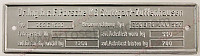 P1039631 - ÉTIQUETTE D'IDENTIFICATION DU CHÂSSIS 356C / 1600 REUTTER pour Porsche 