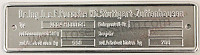P1039635 - ÉTIQUETTE D'IDENTIFICATION DU CHÂSSIS 356A 1500GS pour Porsche 
